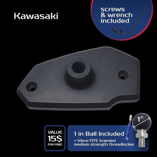 KAWASAKI Master Cylinder Covers BRAKE - GoPro or RAM Mount